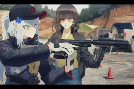 少女前线 拉迪克 马尾辫 绿色眼睛 黑发 辫子 微笑 动漫 动漫女孩 数码艺术  电脑壁纸 4K壁纸 3840x2400