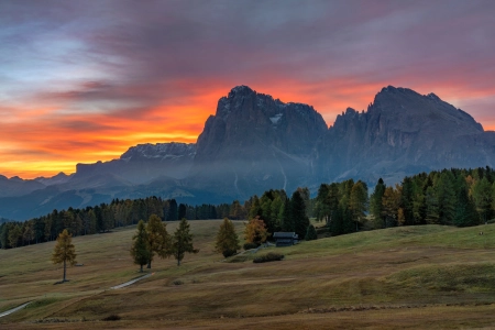 阿尔卑斯山南蒂罗尔夕阳美景 6144x3648