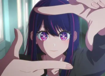 手指框架 明星眼睛 双色头发 动漫女孩  电脑壁纸 4K壁纸  3840x2160