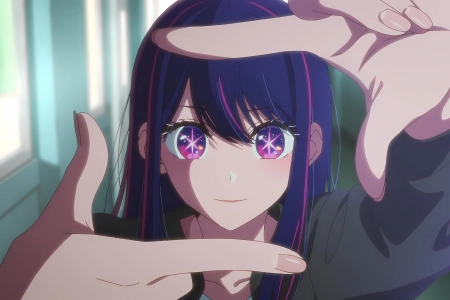 手指框架 明星眼睛 双色头发 动漫女孩  电脑壁纸 4K壁纸 3840x2160