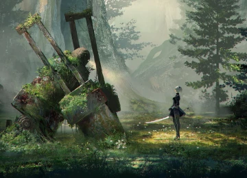机械纪元 游戏CG人物 幻想的女孩 妇女与剑  电脑壁纸 4K壁纸  3840x2160