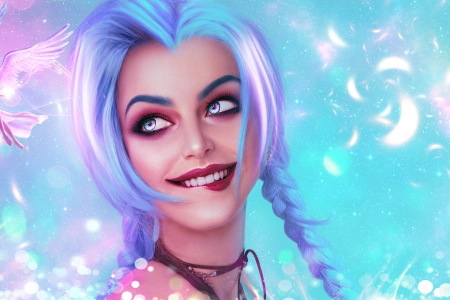 女人 金 英雄联盟 仙女 灯 五颜六色 4K壁纸 3840x2160