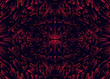 数字艺术 结构 抽象 红色 蓝色 波浪 对称 触手 4K壁纸  6912x4320