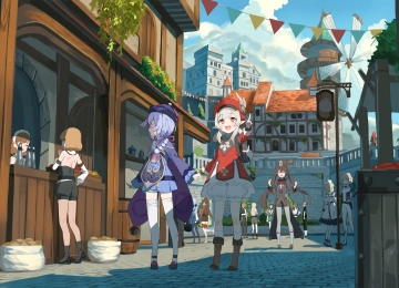 站立 胡桃 原神 女性 户外 活动 动漫 女孩 齐起 巴巴拉 4K壁纸  3840x2160