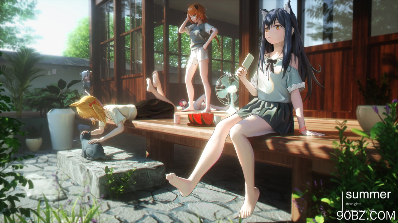 动漫 动漫女孩 AI艺术 夏日 电脑壁纸 4K壁纸