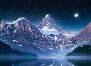 蓝色 梦境 湖泊 风景 山脉 自然 夜 夜景 秘鲁 摄影 法国  电脑壁纸 4K壁纸  3840x2160