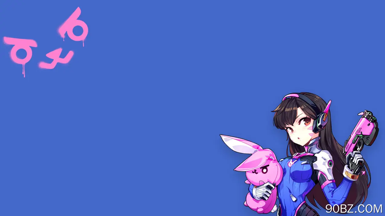  守望先锋 游戏 绘画 动漫女孩 动漫 蓝色 电脑壁纸 4K壁纸