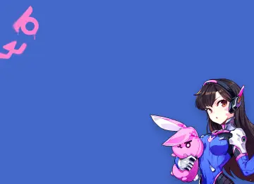  守望先锋 游戏 绘画 动漫女孩 动漫 蓝色 电脑壁纸 4K壁纸  3840x2160