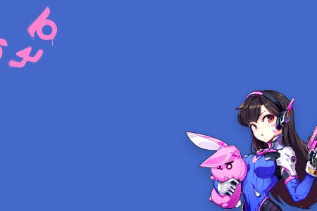  守望先锋 游戏 绘画 动漫女孩 动漫 蓝色 电脑壁纸 4K壁纸 3840x2160