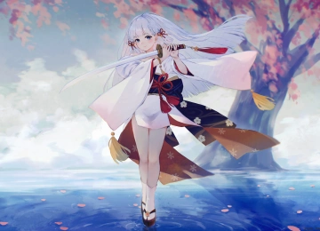 动漫 女孩 神户 原神 和服 武侠 4K壁纸  5458x3558