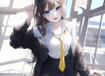 动漫 动漫女孩 太阳镜 手机壁纸 4K壁纸  4462x7851