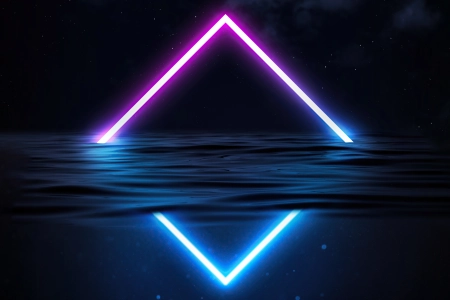 水 灯光 AI艺术 波浪 蓝色 星星 抽象  电脑壁纸 4K壁纸 3840x2160