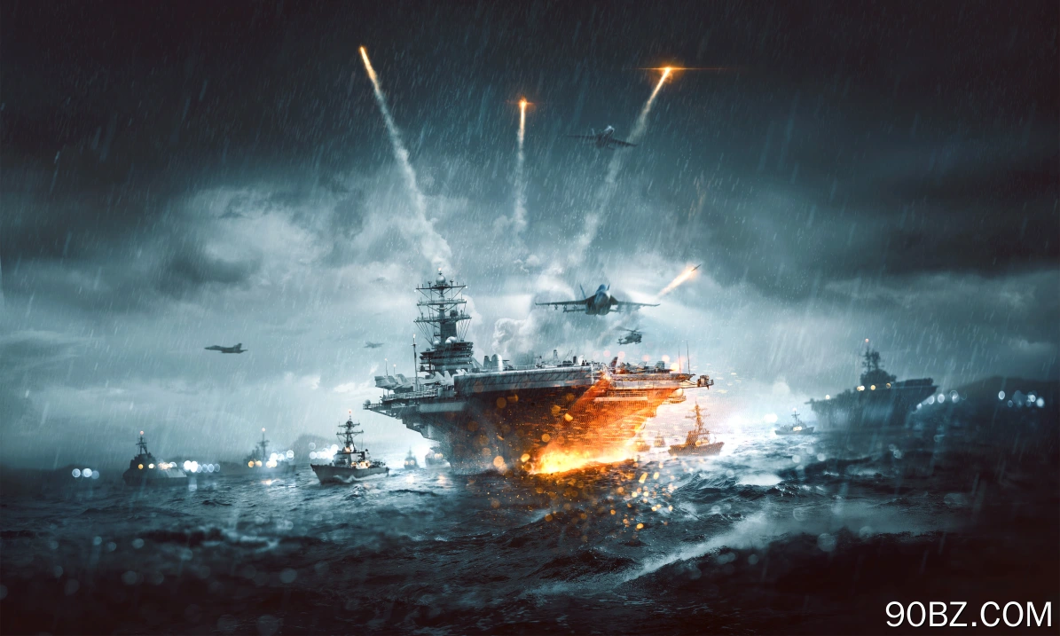 游戏 艺术 战场 航母 雨 海洋 舰队 战场 水 飞机  电脑壁纸 4K壁纸