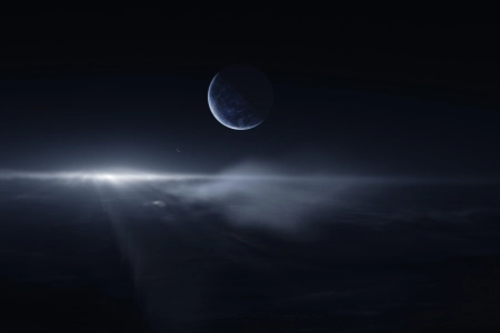 星空 太空 伽利 星星 月亮 星云 云 月光 太空艺术 AI艺术 4K壁纸 5120x2880