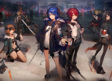游戏 角色 红发 蓝发 武士 动漫女孩 游戏CG 艺术 尤西艾 武士 明日方舟 电脑壁纸 4K壁纸  6399x3938