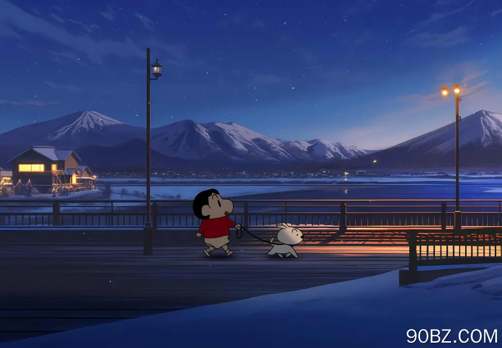 蜡笔小新夜游山间