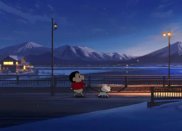 蜡笔小新夜游山间  6148x4262