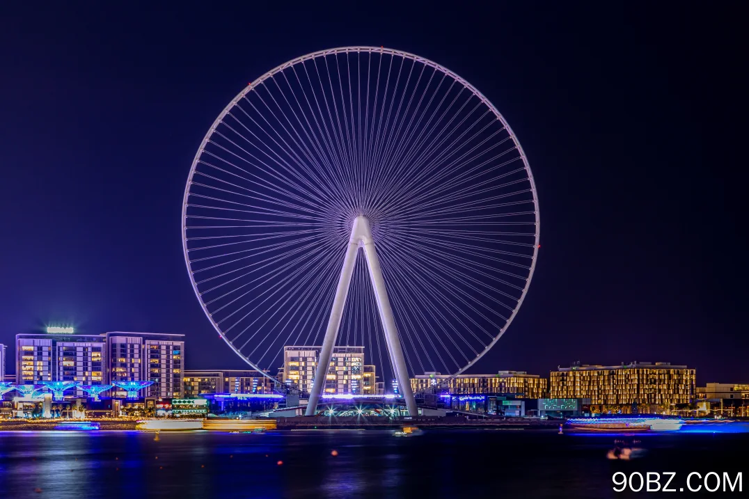 Ferris,Wheel,Landscape,Dubai,Uae,Night,Lights,壁纸,5352x3568