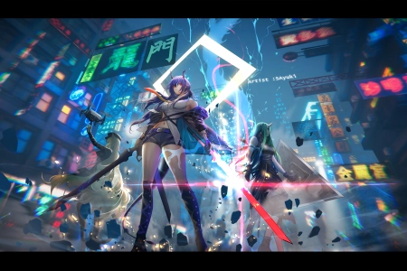 太古 神枪手 剑 明日方舟 动漫女孩 电脑壁纸 4K壁纸 6063x3000