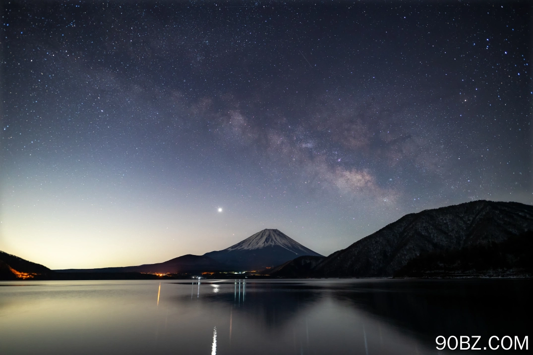 富士山 夜 山 自然 风景  电脑壁纸 4K壁纸