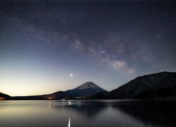 富士山 夜 山 自然 风景  电脑壁纸 4K壁纸  5566x3713