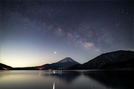 富士山 夜 山 自然 风景  电脑壁纸 4K壁纸 5566x3713