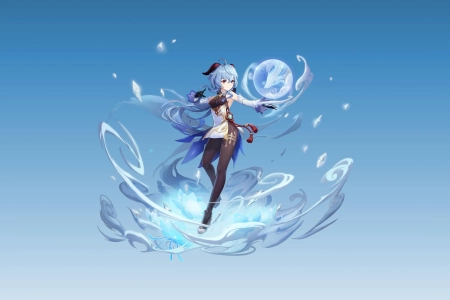 游戏 角色 原神 游戏CG 动漫女孩 简单背景 女孩  电脑壁纸 4K壁纸 3840x2160
