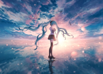 艺人 元音 初音 动漫女孩 4K壁纸  3840x2160