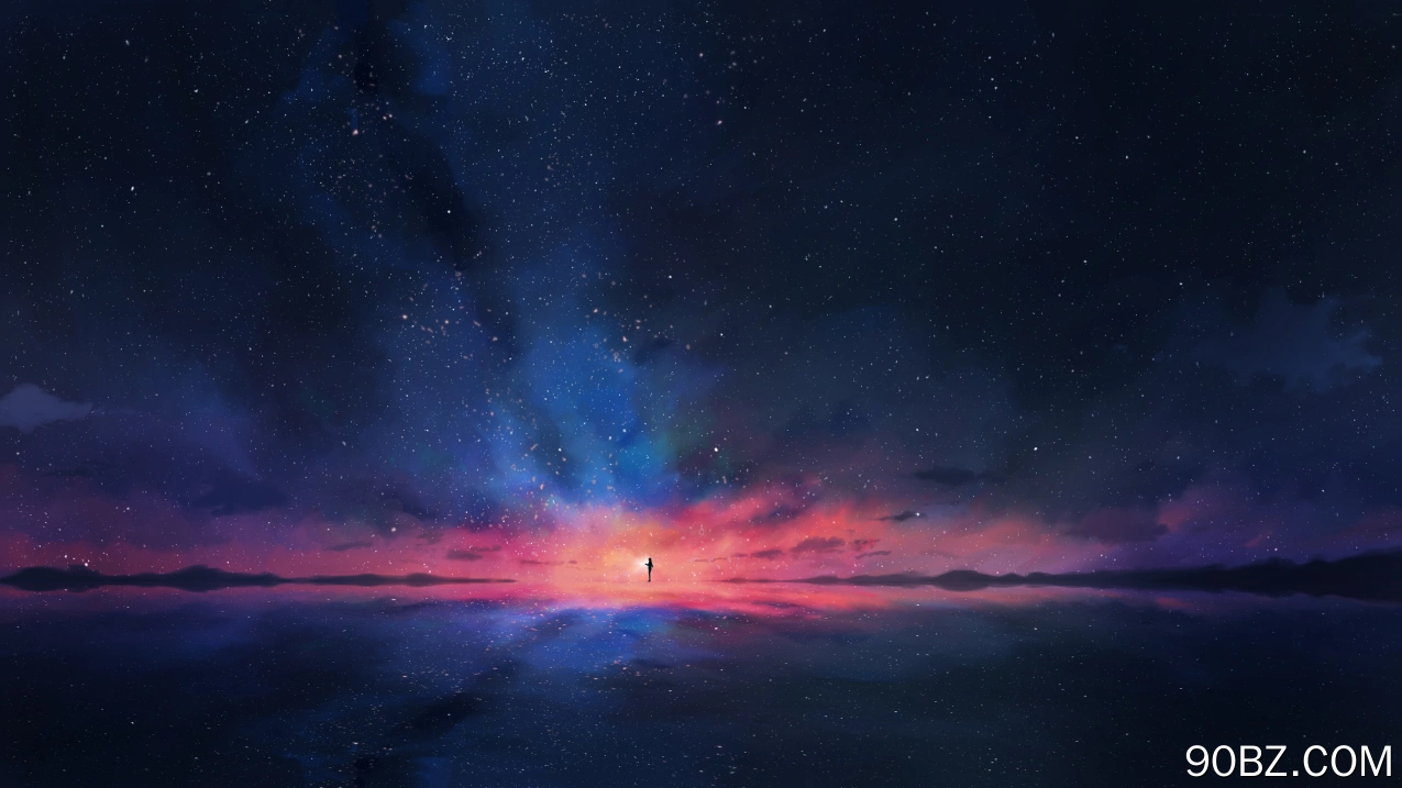 空间 星星 图片 天空 AI艺术 夜空 蓝色  电脑壁纸 4K壁纸