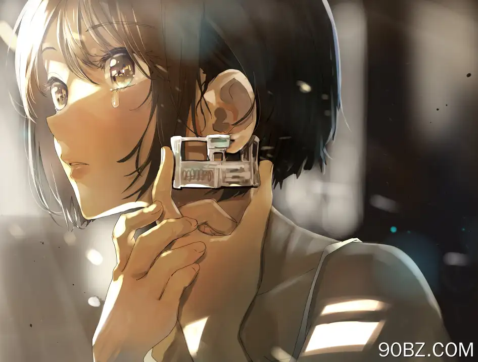 原创 人物 眼泪 短发 动漫 女孩 耳洞 4K壁纸