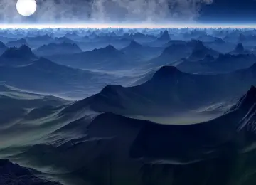 山 夜 抽象 AI艺术 自然 风景 抽象  电脑壁纸 4K壁纸  4400x2600