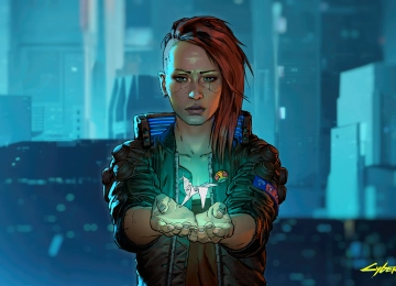 赛博朋克 红发 女孩 角色 游戏 绘画 设计 游戏CG  电脑壁纸 4K壁纸  3840x2160