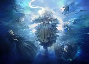 游戏CG 角色 最终幻想 蓝色 暗影使者  电脑壁纸 4K壁纸  3840x2160