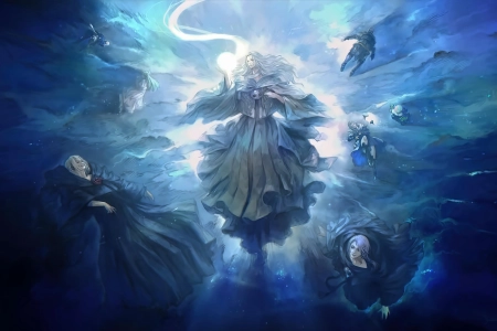 游戏CG 角色 最终幻想 蓝色 暗影使者  电脑壁纸 4K壁纸 3840x2160