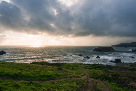 风景 自然 海 海岸 云 日落 加利福尼亚州 电脑壁纸 4K壁纸 4618x2598