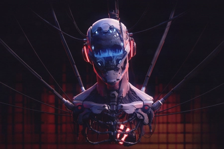 AI艺术 骷髅 音乐 赛博朋克 4K壁纸 3840x2160