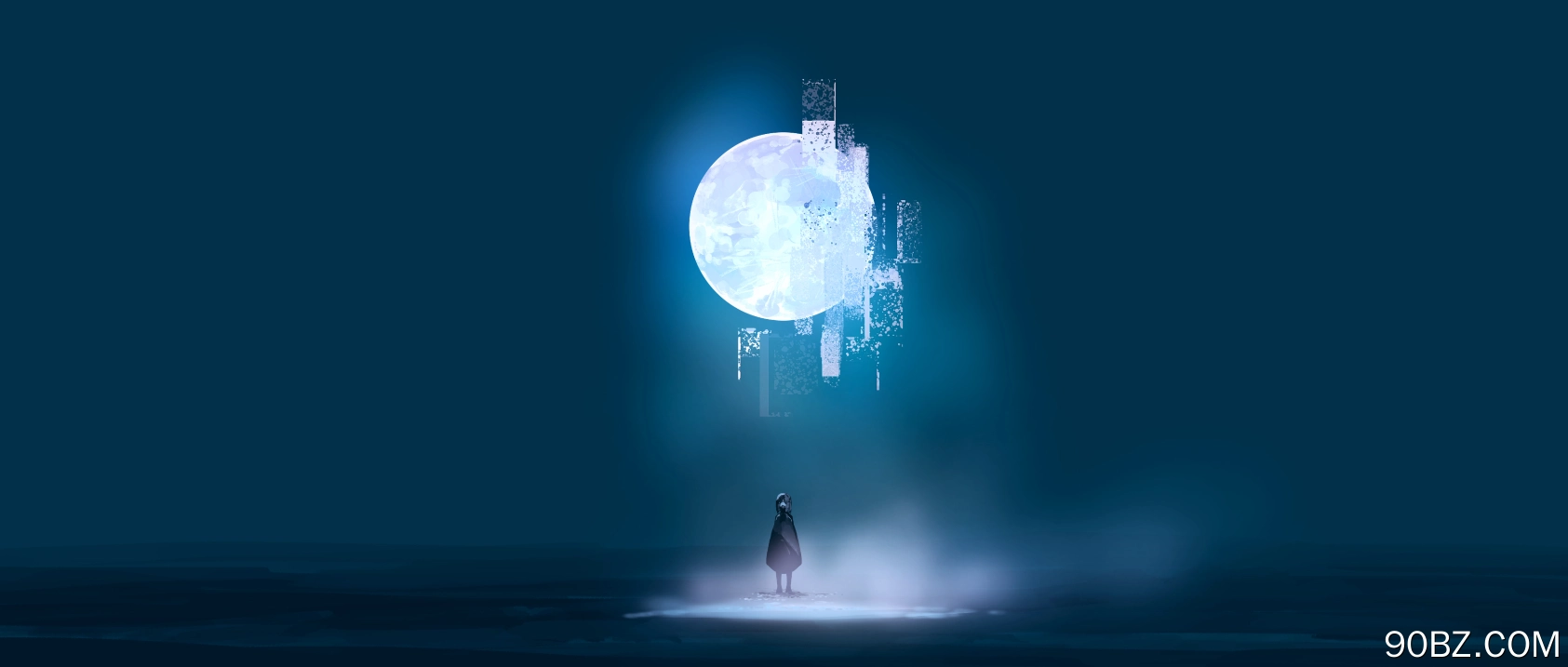 优雅 AI艺术 图片 插图 概念艺术 环境 风景 抽象 绘画 天空 月亮  电脑壁纸 4K壁纸