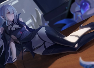 白发 动漫 动漫女孩 兽耳 高跟鞋  4K壁纸  4859x2480