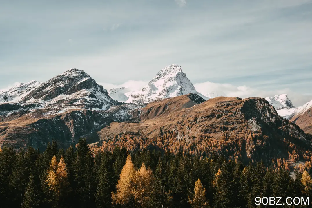 风景 山脉 雪 森林 自然 4K壁纸
