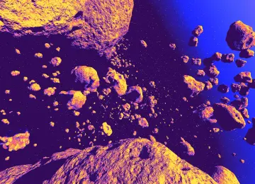 小行星 空间 蓝色 星星 视频游戏  电脑壁纸 4K壁纸  3840x2160