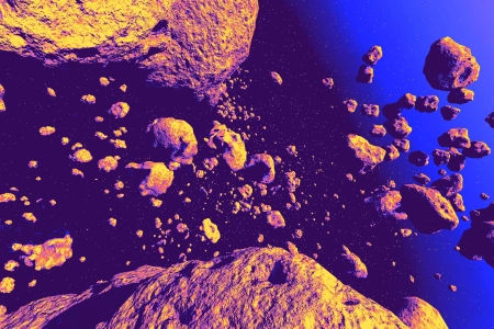 小行星 空间 蓝色 星星 视频游戏  电脑壁纸 4K壁纸 3840x2160