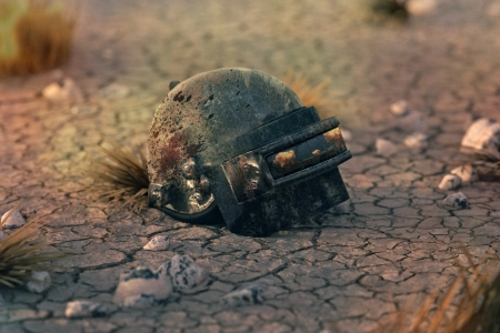 绝地求生 游戏CG 头盔 反射 血液  电脑壁纸 4K壁纸 3840x2160