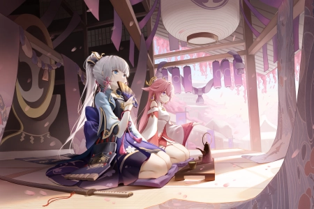 源氏冲击力 动漫少女  电脑壁纸 4K壁纸 6500x4262