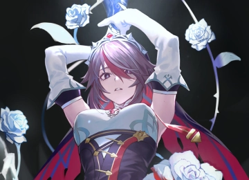 举起 武器 原神 罗莎莉亚 4K壁纸  4961x4134