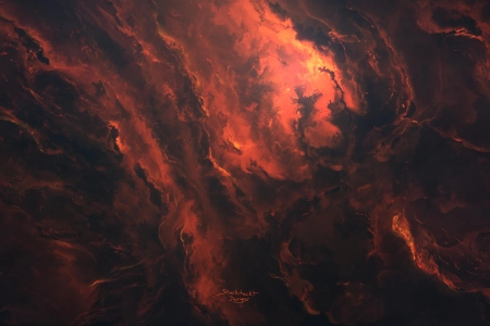  空间 橙色背景 抽象 空间艺术 AI艺术  电脑壁纸 4K壁纸 3840x2160