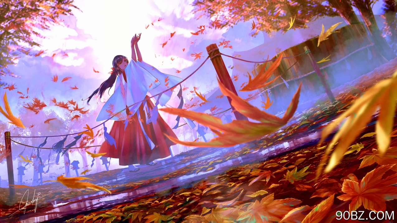 动漫 女孩 AI艺术 艺术作品 服装 秋季 4K壁纸