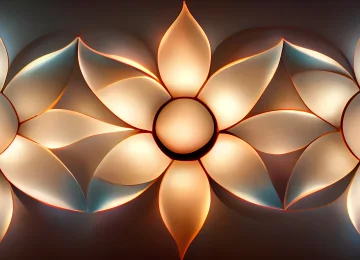 艺术 抽象 花朵 渐变 金色 简约  电脑壁纸 4K壁纸  6880x2880