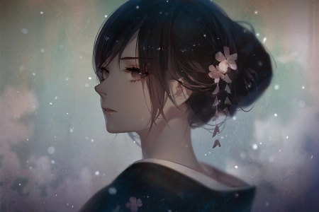 发辫 原创人物 艺术家 和服 动漫 动漫女孩  电脑壁纸 4K壁纸 4000x2828
