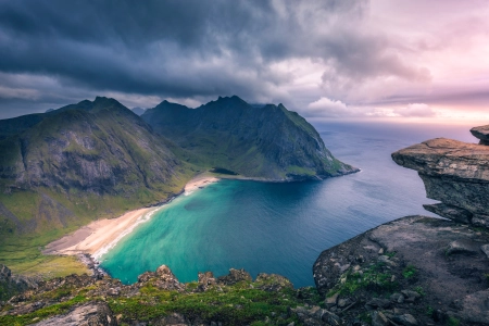 自然 风景 云 山 丘 海 风暴 鸟瞰 海浪 4K壁纸 5472x3648
