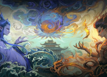 哪吒 敖丙 绘画 魔童闹海 4K壁纸  3840x2160